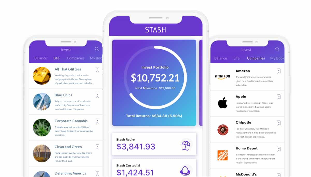 A photo of Stash, Top 5 Mobile App Designs of March 2019