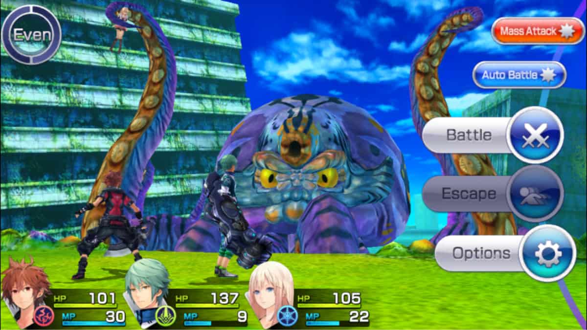 A screenshot from the mobile game Chaos Rings.