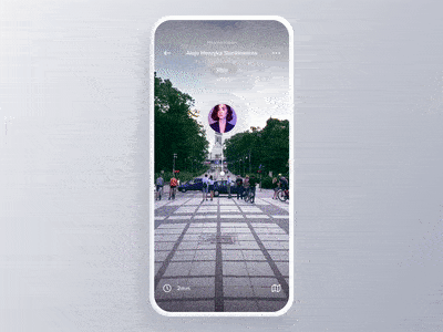 An image of the AR Localizer Interaction app concept, top mobile interaction design of Summer 2019