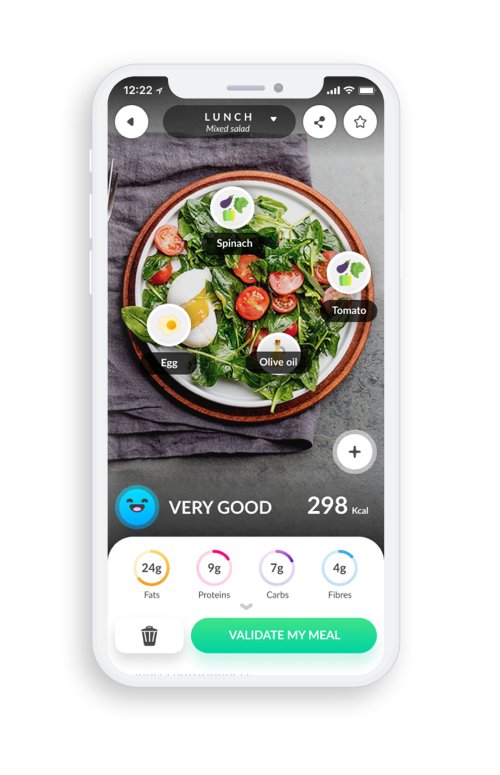 A photo of Foodvisor, Top 5 Mobile App Designs of October 2019