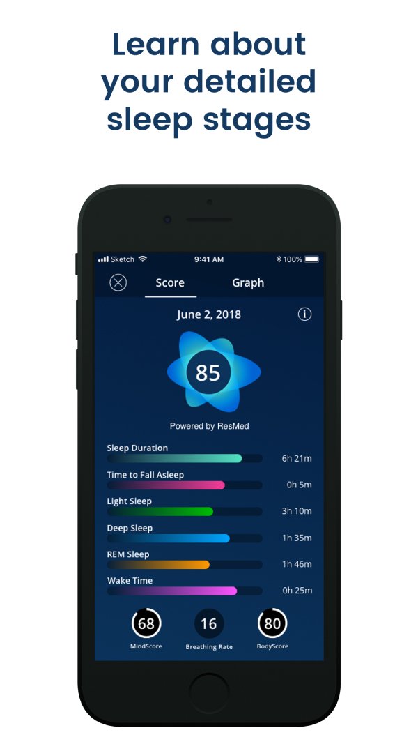 A photo of SleepScore, Top 5 Mobile App Designs of January 2020