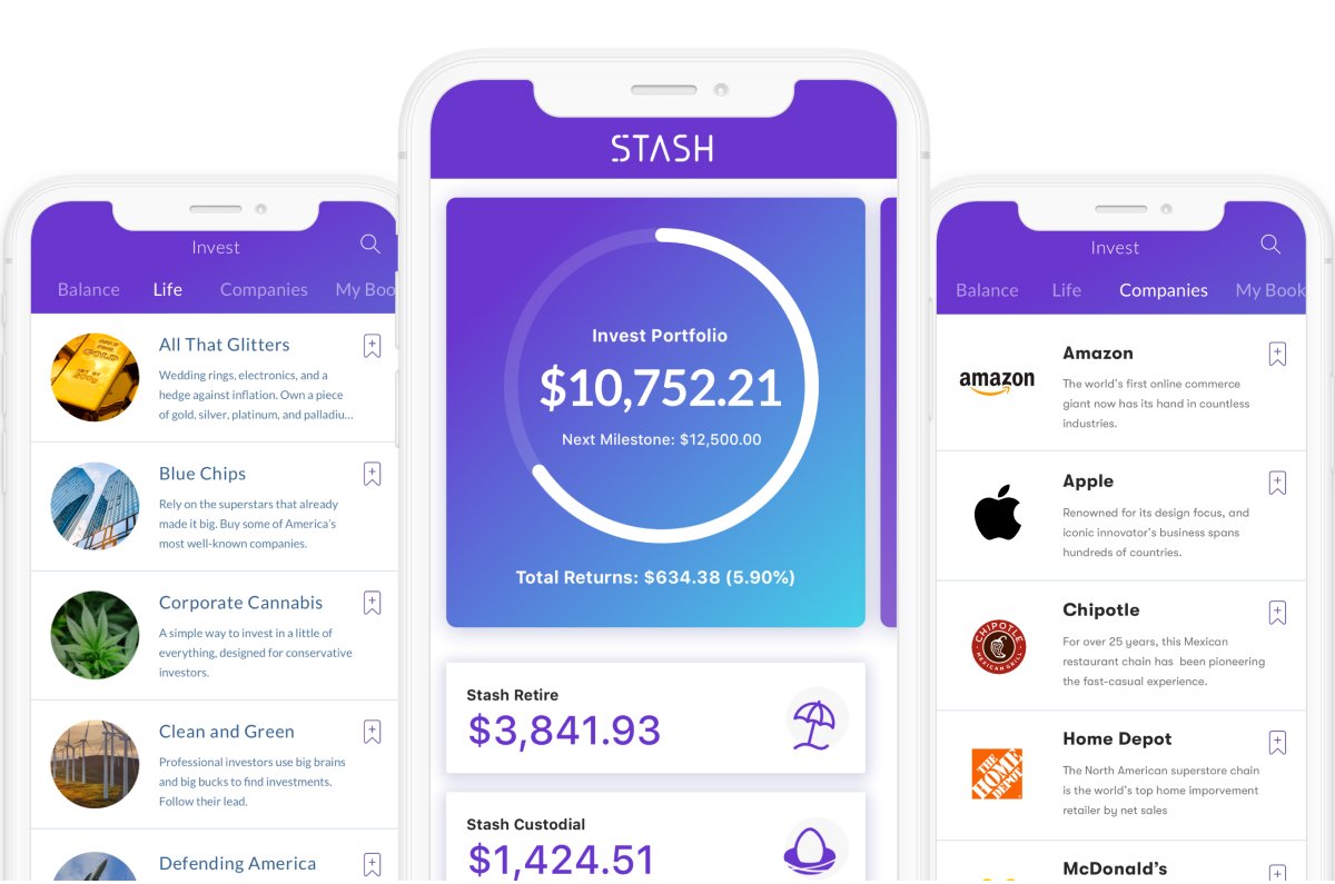A photo of Stash, Top Mobile App Designs of 2019