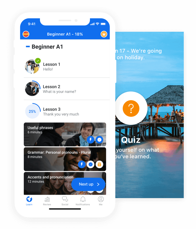 A photo of Busuu, Top 5 Mobile App Designs of February 2020