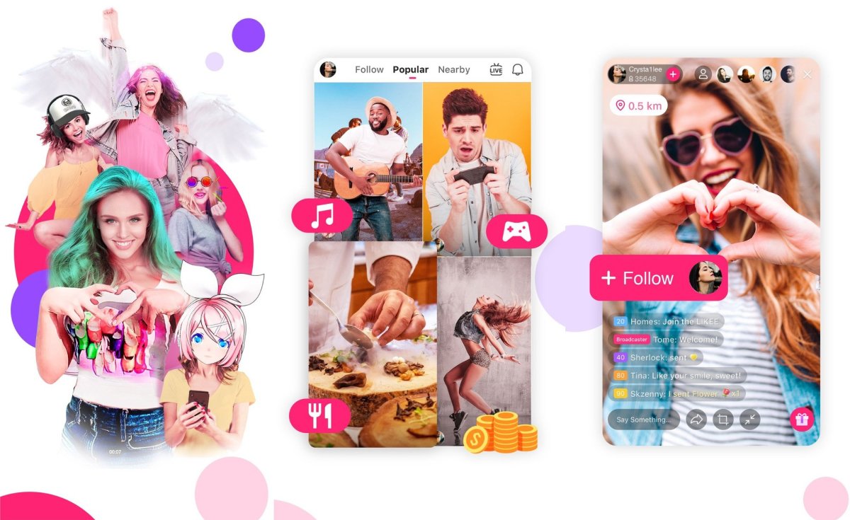  A photo of Likee, Top 5 Mobile App Designs of March 2020